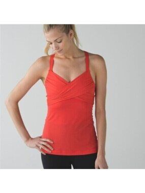Lululemon Athletic Wrap It Up Tank Workout Yoga Running Athleisure Hiking